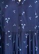 Midi dress with v-neck and A-line shape, Blue, Packshot image number 2