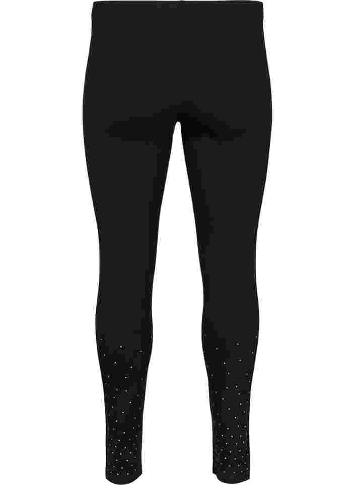 Viscose leggings with dots, Black, Packshot image number 1