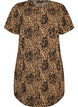 Dress with print and short sleeves, Brown, Packshot image number 0