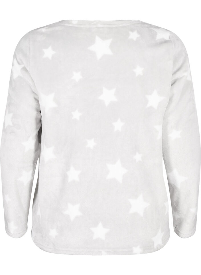 Long-sleeved blouse with stars, Grey Star, Packshot image number 1
