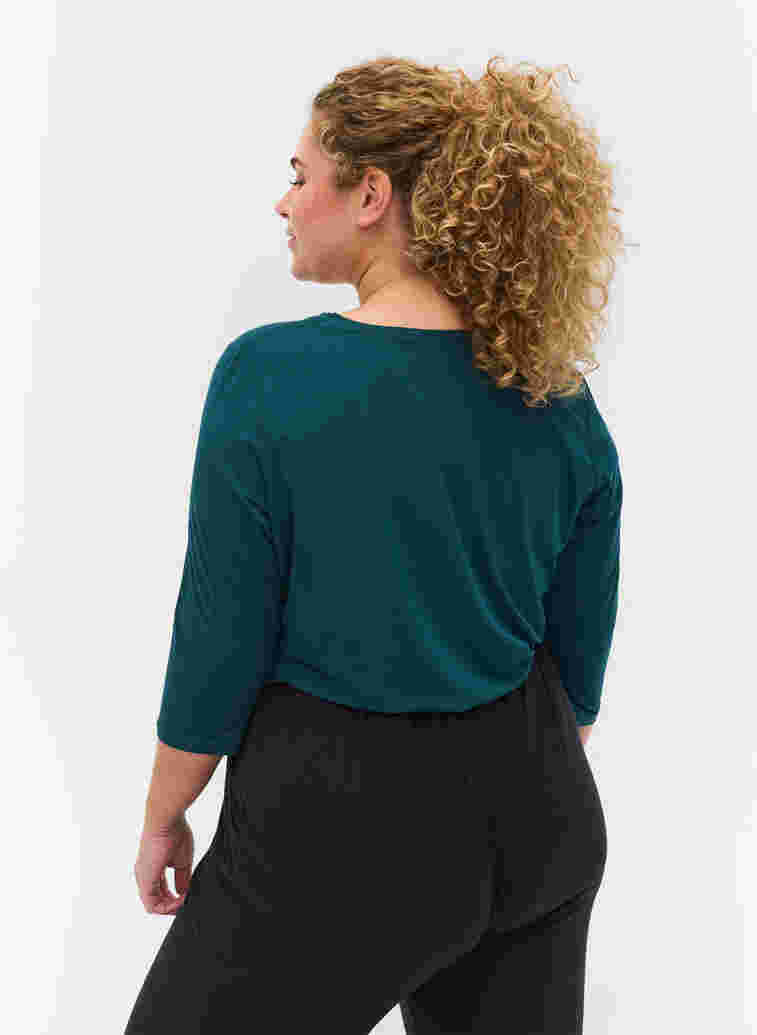 Sports top with 3/4 sleeves, Deep Teal, Model image number 1