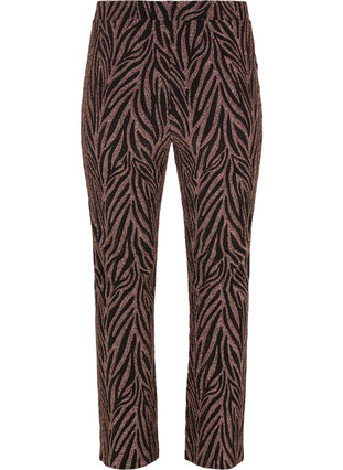 Loose trousers with glitter, Black Lurex AOP, Packshot image number 1