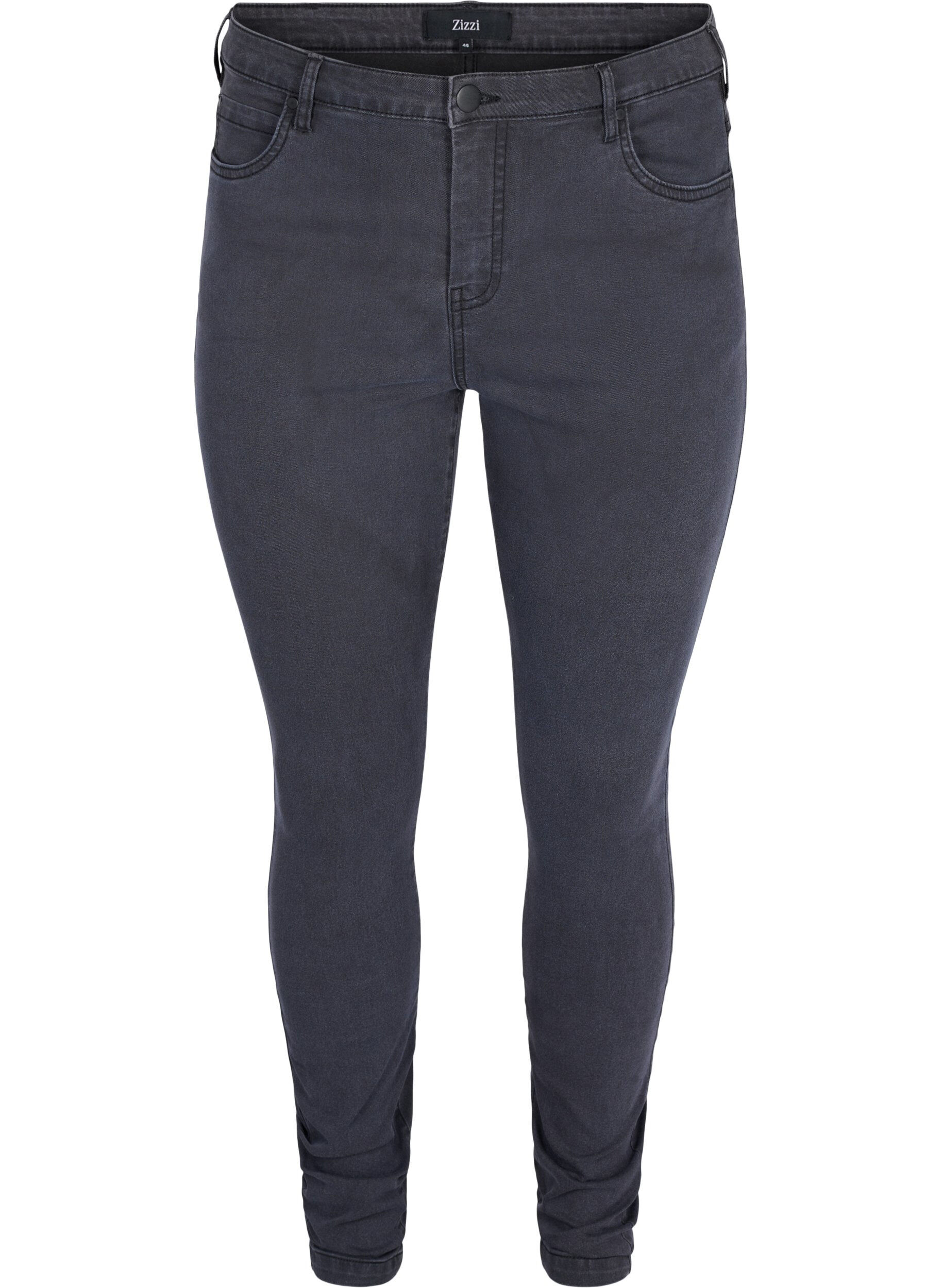 Zizzifashion High-waisted super slim Amy jeans , Grey, Packshot image number 0