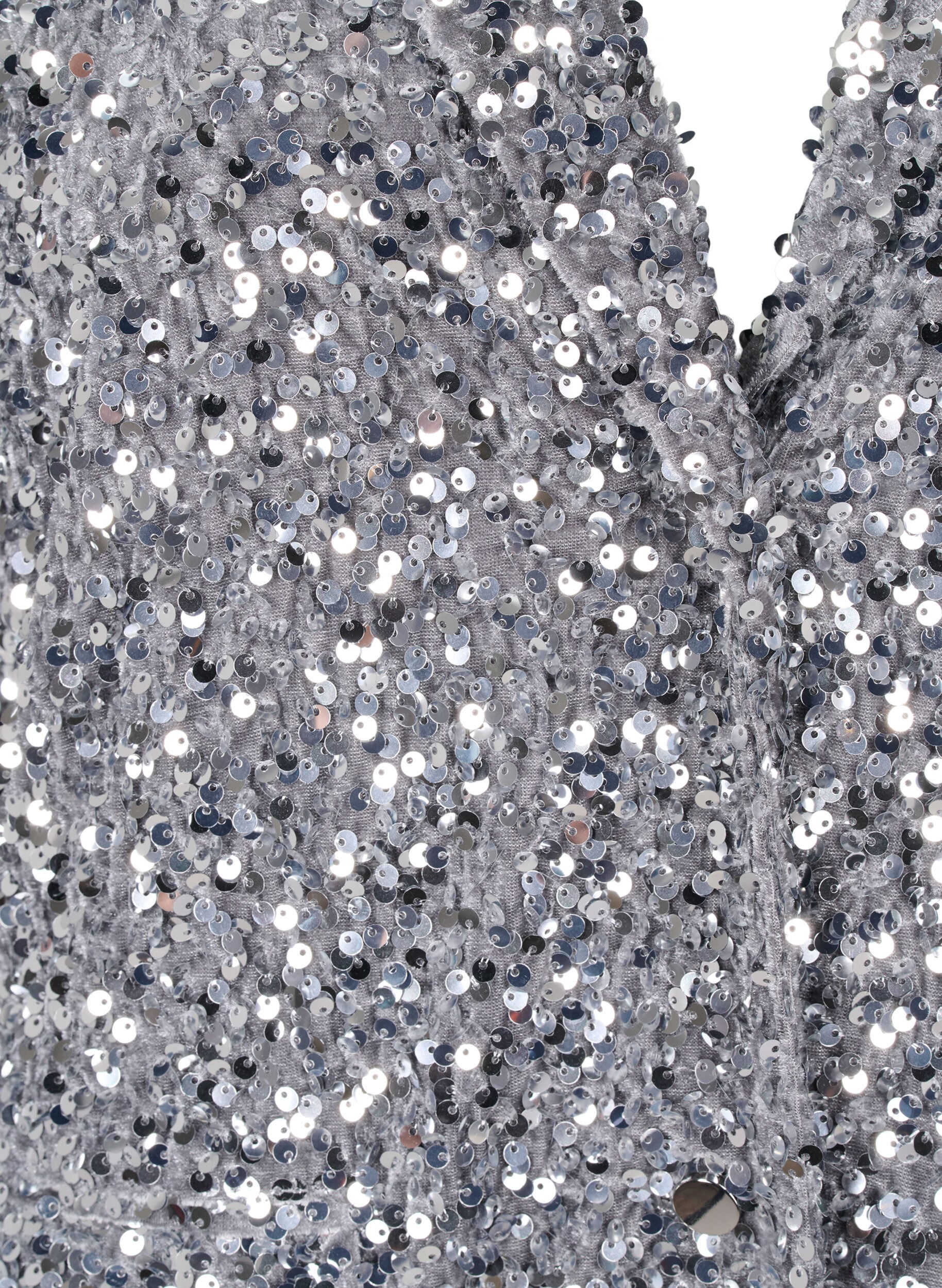 Zizzifashion Sequin blazer with pockets, Silver, Packshot image number 2