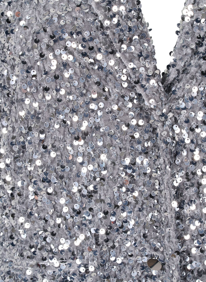 Sequin blazer with pockets, Silver, Packshot image number 2