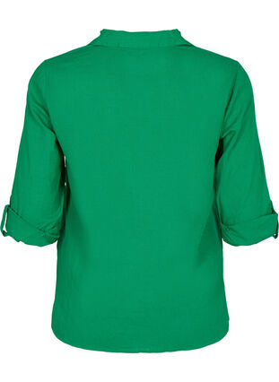 Blouse with 3/4-length sleeves and buttons, Jolly Green, Packshot image number 1