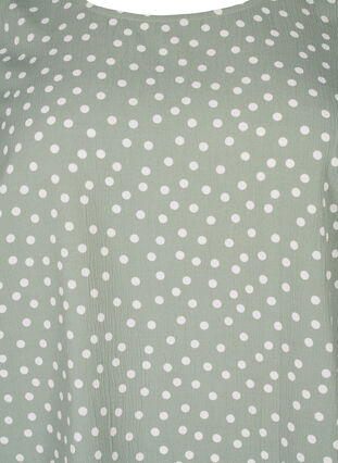 FLASH - Short sleeve blouse with print, Iceberg Green Dot, Packshot image number 2