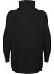 Loose knit jumper with a turtleneck, Black, Packshot image number 1