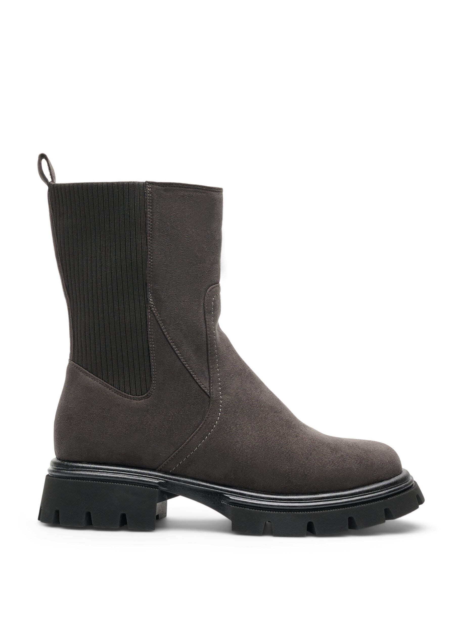 ZizzifashionChunky boot in faux suede, Brown, Packshot image number 0
