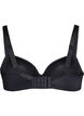 Moulded bra in microfiber with satin detail, Black, Packshot image number 1