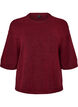 Loose knitted blouse with short sleeves, Red, Packshot image number 0