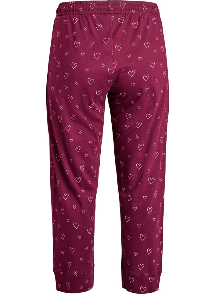 Cotton pyjama trousers with high waist, Red, Packshot image number 1