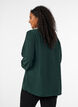 Blouse with smock cuffs and V-neck, Green, Model image number 2