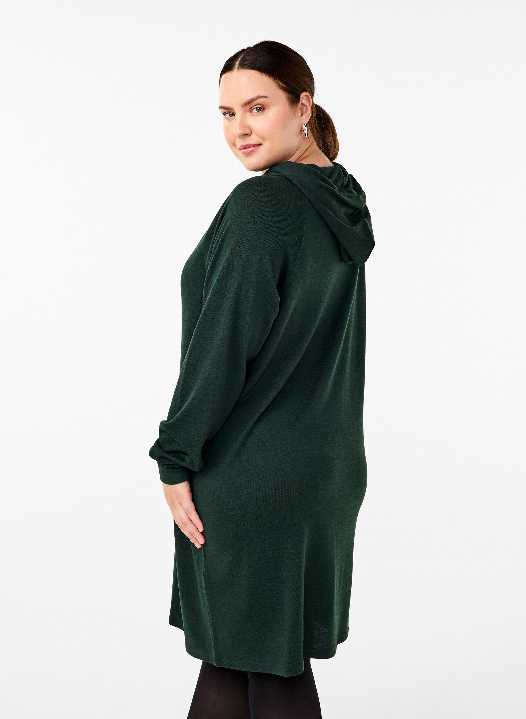 Zizzifashion Long-sleeved sweat dress with hood, Scarab M&eacute;l., Model image number 1