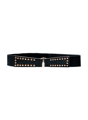 Waist belt with rivets and imitation leather