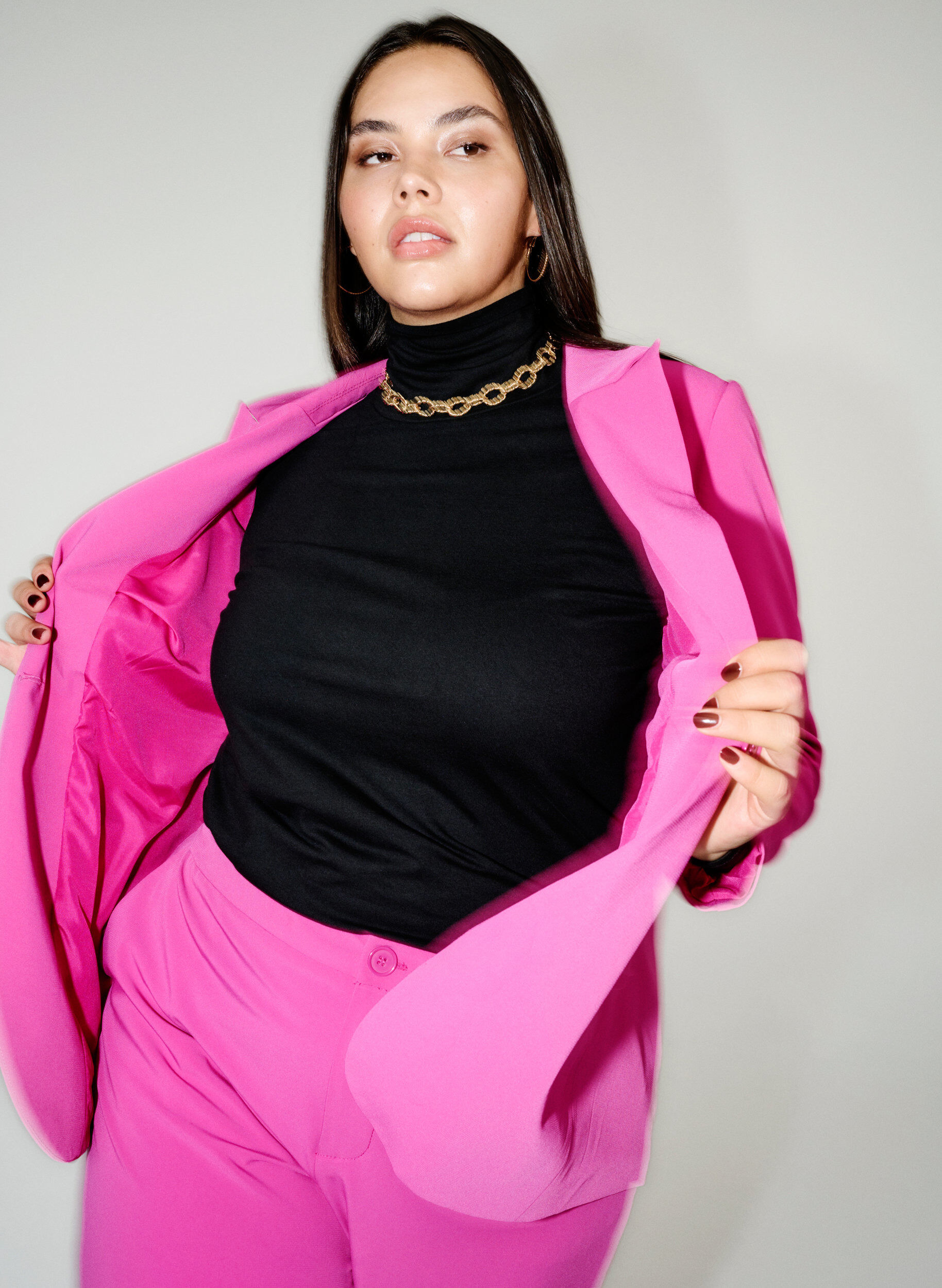 Zizzifashion Classic blazer with pockets, Festival Fuchsia, Image image number 0