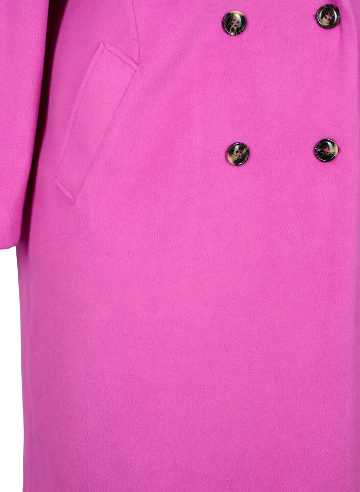 Coat with double-breasted button closure, Purple Orchid, Packshot image number 3
