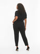 Trousers with pockets and decorative buttons, Black, Model image number 1