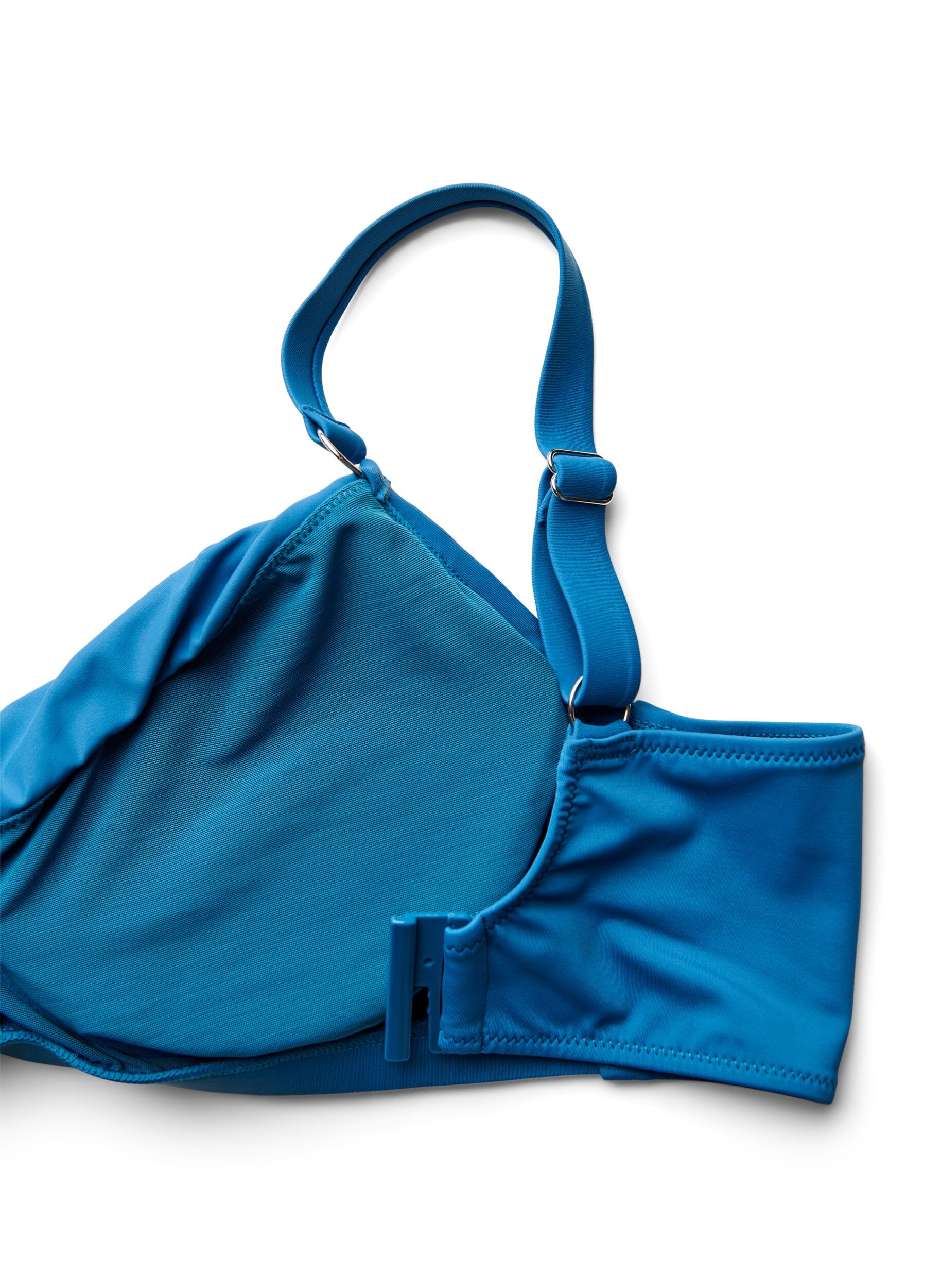 Zizzifashion Underwire bikini bra with draping, Blue, Packshot image number 3
