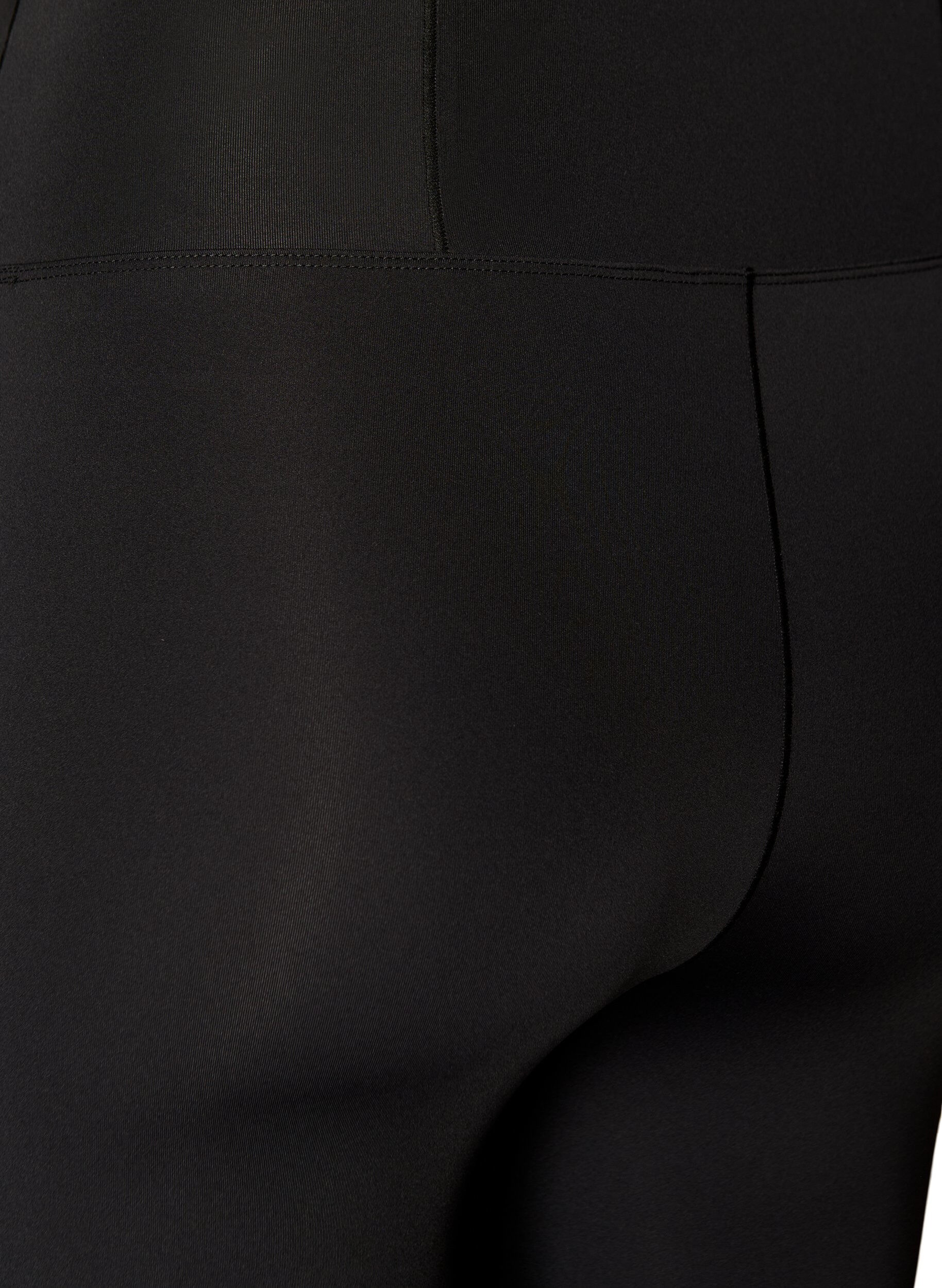 ZizzifashionTraining tights with a high waist and pocket in the waistband, Black, Packshot image number 3