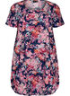 Short-sleeved cotton dress with print, Blue, Packshot image number 0