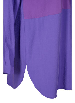 Long colour-block shirt, Purple Block, Packshot image number 3