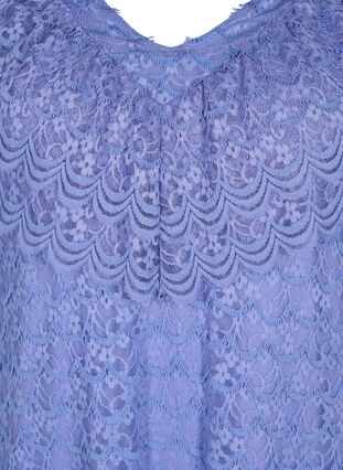 Short-sleeved blonde dress with wide frills, Lavender Violet, Packshot image number 2