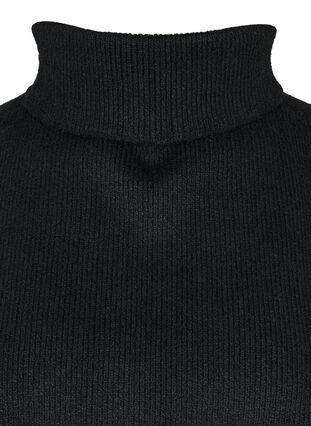 Rib-knitted neckwarmer, Black, Packshot image number 2