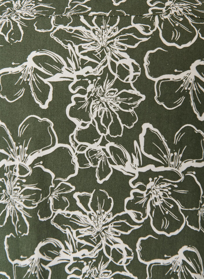 Short-sleeved cotton dress with print, Green, Packshot image number 2