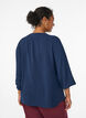 Blouse with 3/4 sleeves, Blue, Model image number 2