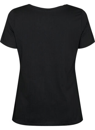 Cotton t-shirt with short sleeves, Black SOLD, Packshot image number 1