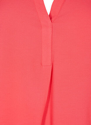 Short-sleeved v-neck blouse, Hibiscus, Packshot image number 2