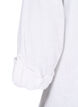 Shirt blouse in cotton with a v-neck, Bright White, Packshot image number 3