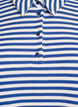 Short sleeve polo shirt with stripes, Blue, Packshot image number 2