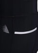 Capri running tights with light compression, Black, Packshot image number 2