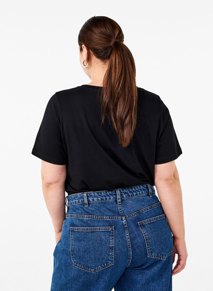 Christmas t-shirts in 100% cotton, Black w. Drinks, Model image number 1