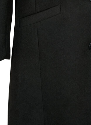 Coat with buttons and pockets, Black, Packshot image number 3