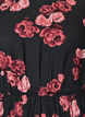 Midi dress with rose print and short balloon sleeves, Black, Packshot image number 2