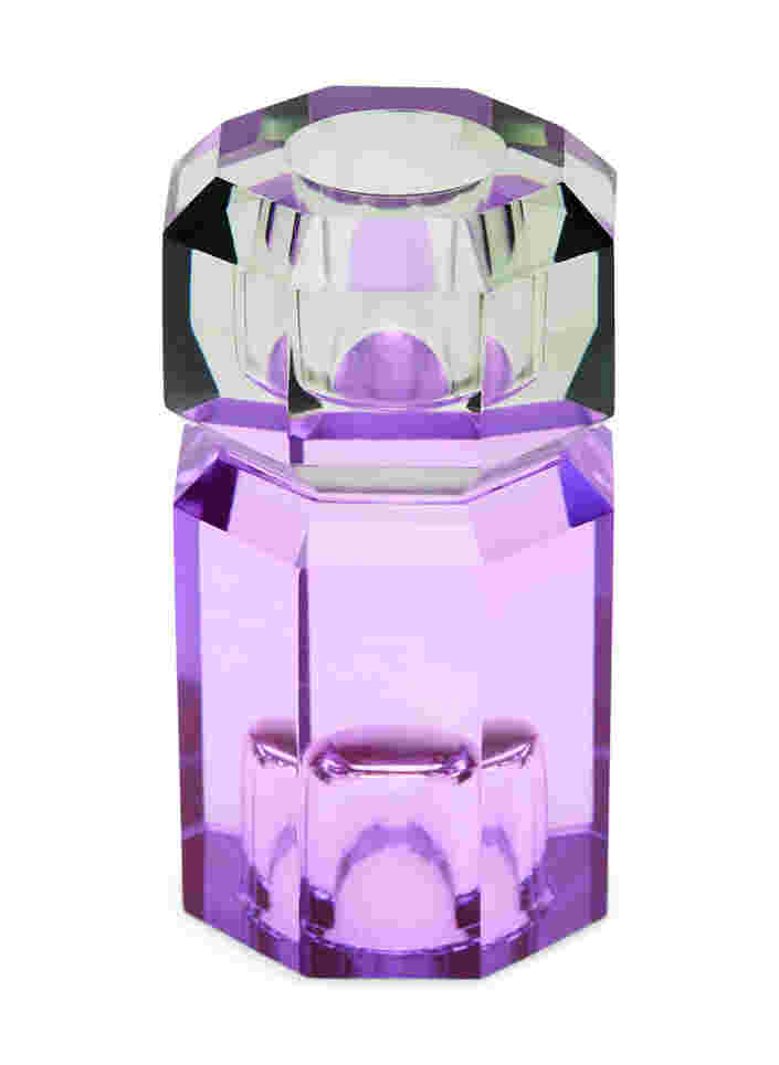 Crystal candle holder, Olive/Violet, Packshot image number 1