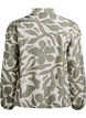 Printed shirt blouse with ruffle details, Green, Packshot image number 1