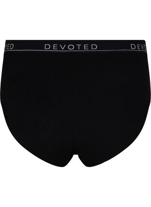 Cotton knickers with a regular waist, Black, Packshot image number 1