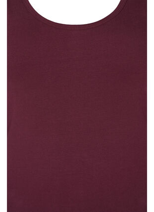 Solid color basic top in cotton, Winetasting, Packshot image number 2