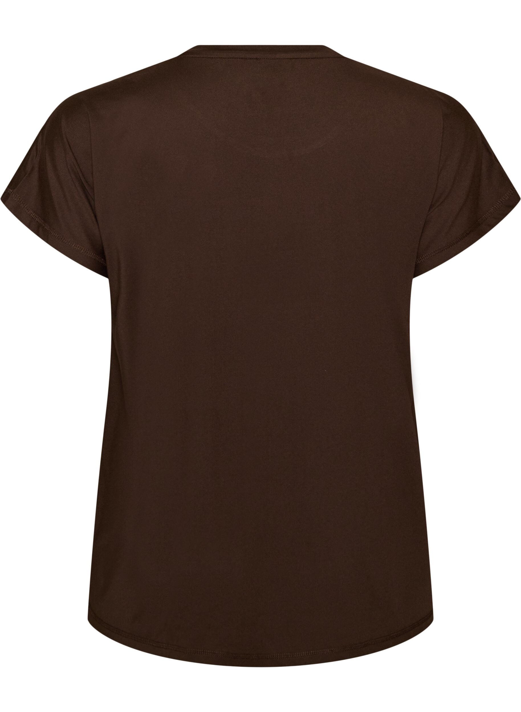 ZizzifashionSolid-coloured training T-shirt, Brown, Packshot image number 1