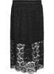 Lace midi skirt with an elasticated waist, Black, Packshot image number 0
