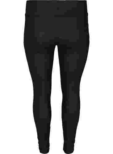 Coated, viscose blend legging, Black, Packshot image number 1