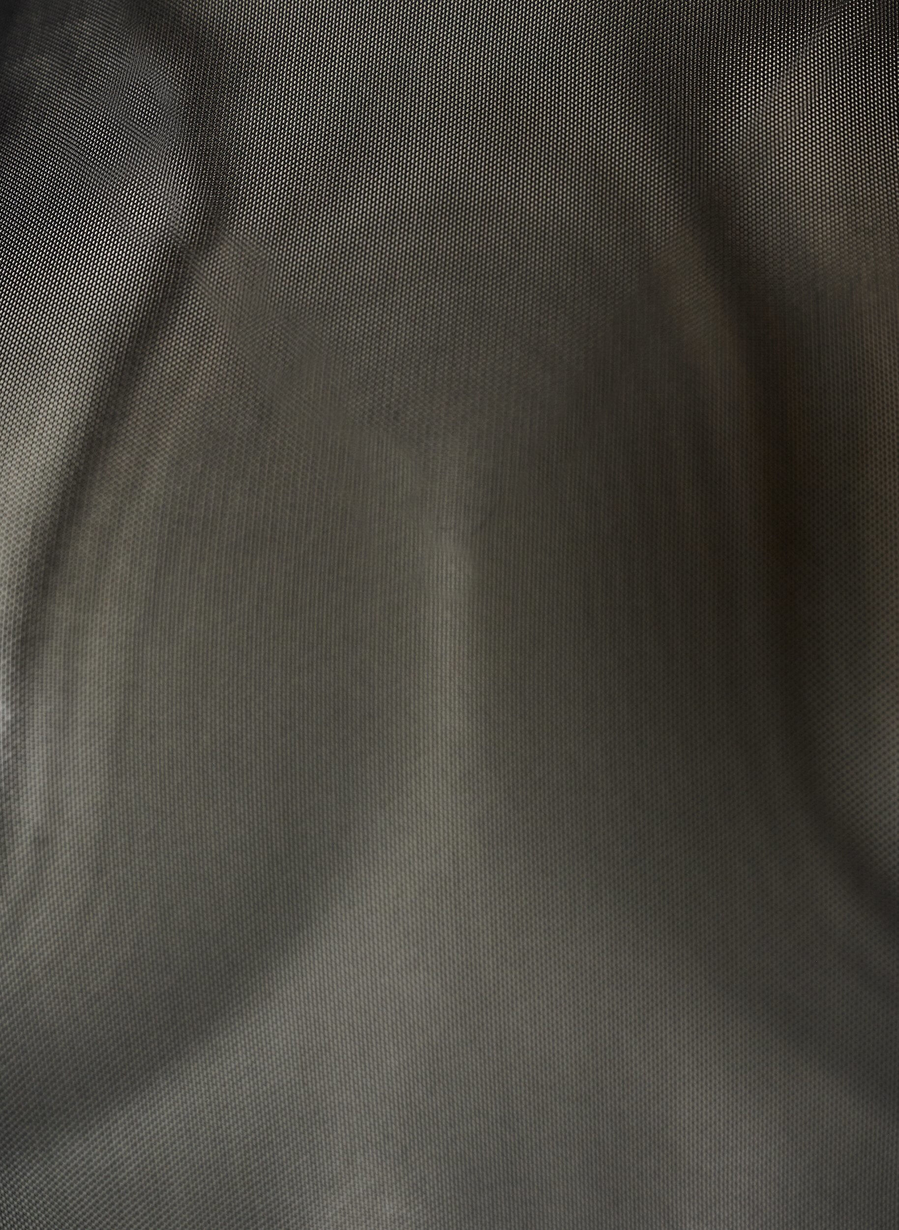 ZizzifashionMesh top with short sleeves and round neck, Black, Packshot image number 2