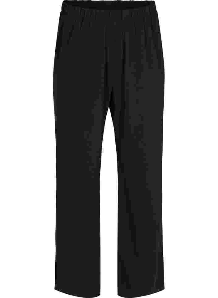 Flared trousers with pockets, Black, Packshot