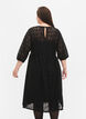 Lace dress with 3/4 sleeves, Black, Model image number 1