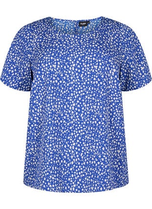FLASH - Short sleeve blouse with print, Surf the web Dot, Packshot image number 0