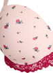 Moulded bra with floral print and lace, Rose, Packshot image number 2